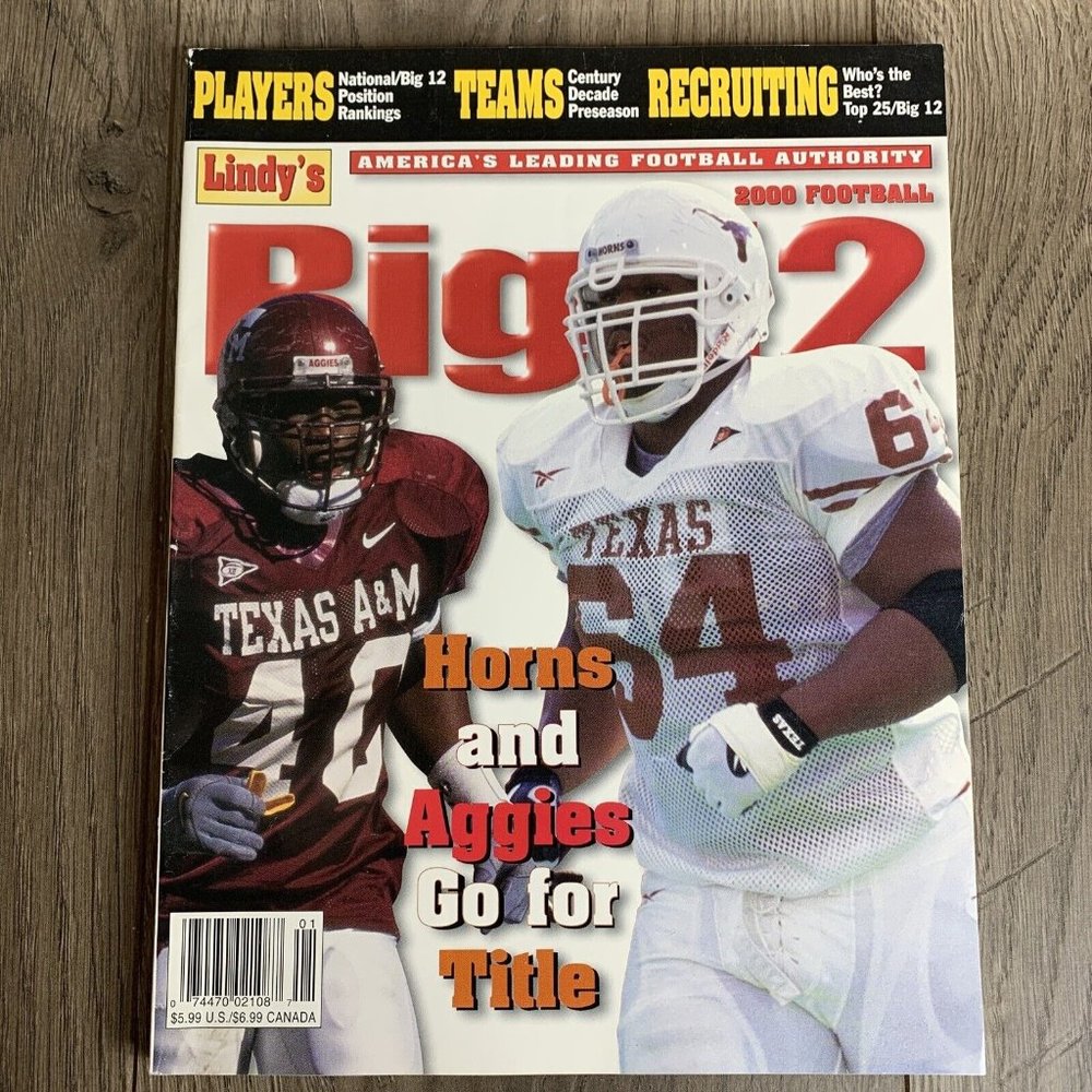 Lindy's Big 12 College Football 2000 Texas Longhorns/A&M Aggies Preview Magazine - Picture 1 of 9